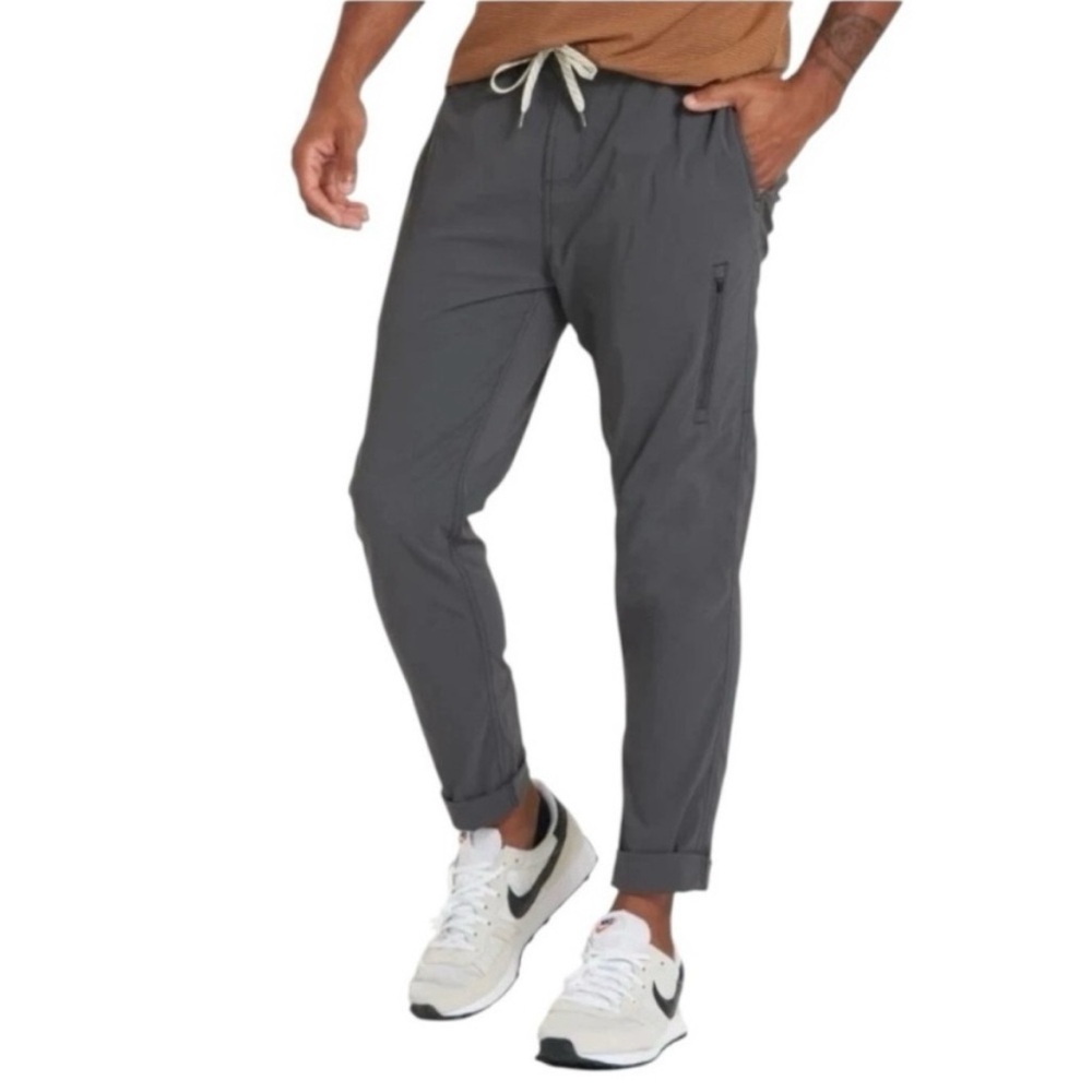 Vuori Men’s Olive Green Ripstop Elastic Waist Pants Size Small